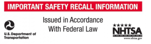 New recall label by the NHTSA