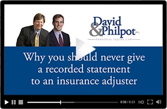 Never give a recorded statement without talking to a personal injury attorney