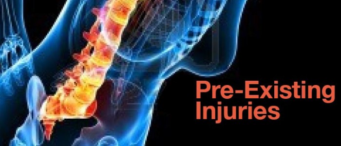 Pre-existing injuries and personal injury claims