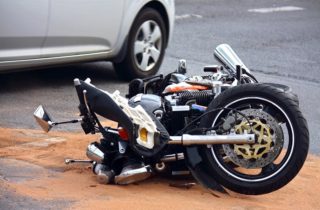 Motorcycle accident when not wearing a helmet