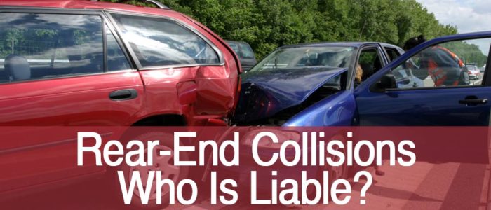 Determining who is liable in rear-end collisions
